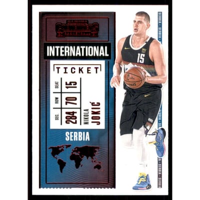 2020-21 Panini Contenders International Ticket Red #27 Nikola Jokic
