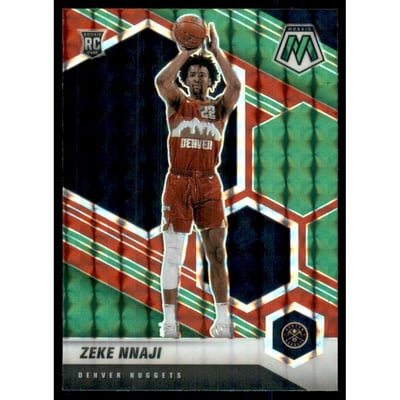 2020-21 Panini Mosaic Mosaic Choice Red and Green #231 Zeke Nnaji