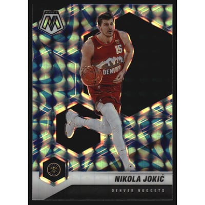 2020-21 Panini Mosaic Mosaic Reactive Blue #21 Nikola Jokic