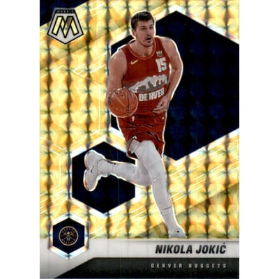 2020-21 Panini Mosaic Mosaic Reactive Yellow #21 Nikola Jokic