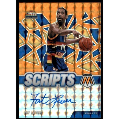 2020-21 Panini Mosaic Scripts Orange #15 Fat Lever