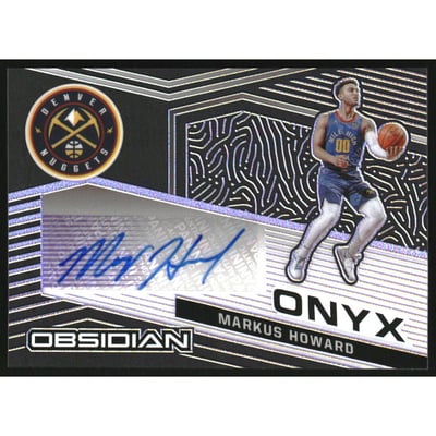 2020-21 Panini Obsidian Onyx Autographs Electric Etch Purple #13 Markus Howard/75