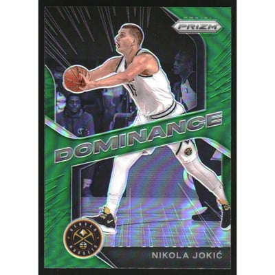 2020-21 Panini Prizm Dominance Prizms Green #19 Nikola Jokic