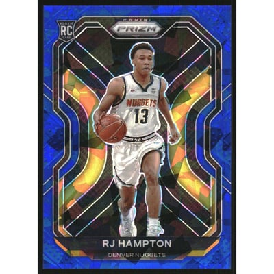 2020-21 Panini Prizm Prizms Blue Ice #286 RJ Hampton