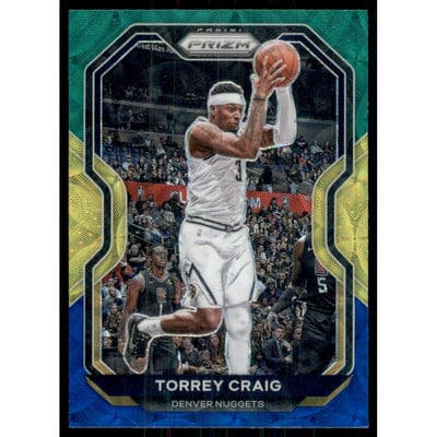 2020-21 Panini Prizm Prizms Choice Blue Yellow and Green #7 Torrey Craig