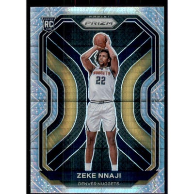 2020-21 Panini Prizm Prizms Hyper #266 Zeke Nnaji
