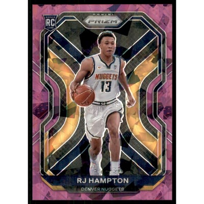 2020-21 Panini Prizm Prizms Purple Ice #286 RJ Hampton