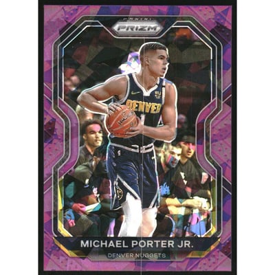 2020-21 Panini Prizm Prizms Purple Ice #86 Michael Porter Jr.