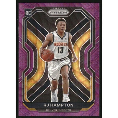 2020-21 Panini Prizm Prizms Purple Wave #286 RJ Hampton
