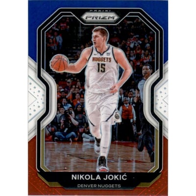 2020-21 Panini Prizm Prizms Red White and Blue #114 Nikola Jokic