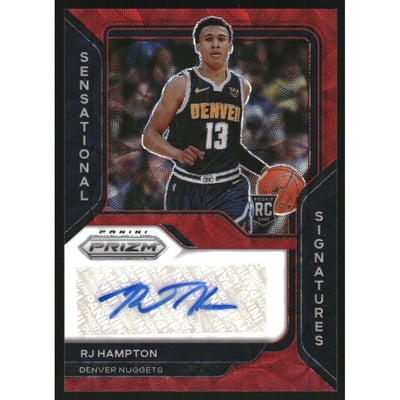 2020-21 Panini Prizm Sensational Signatures Prizms Choice #91 RJ Hampton