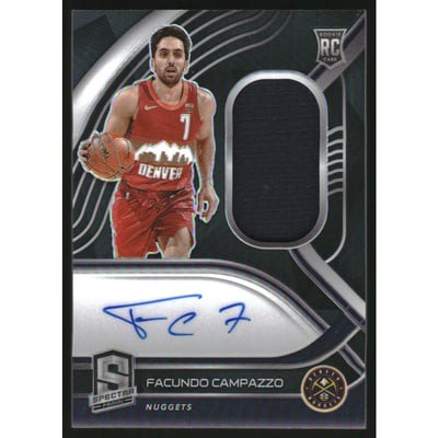 2020-21 Panini Spectra #180 Facundo Campazzo JSY AU/149 RC