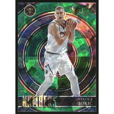 2020-21 Select Numbers Prizms Green #36 Nikola Jokic