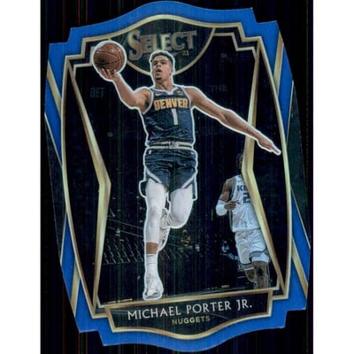 2020-21 Select Prizms Blue Die Cut #106 Michael Porter Jr.