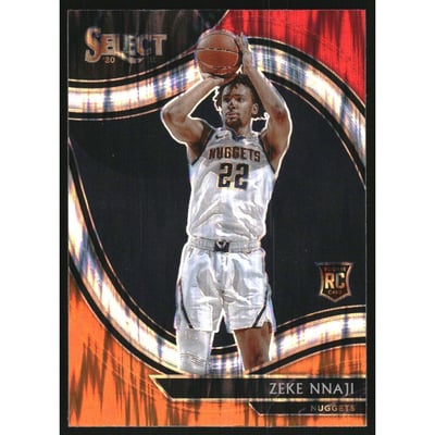 2020-21 Select Prizms Red White Orange Flash #279 Zeke Nnaji