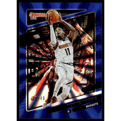 2021-22 Donruss Holo Blue Laser #63 Monte Morris