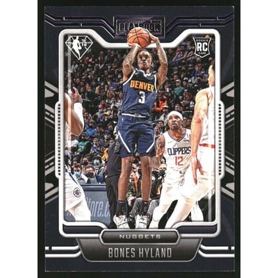 2021-22 Panini Chronicles Purple #291 Bones Hyland/Playbook