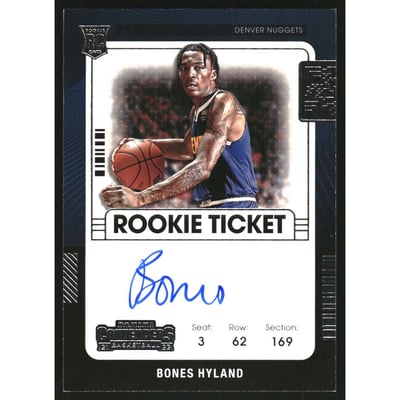 2021-22 Panini Contenders Photo Variation Autographs #126 Bones Hyland