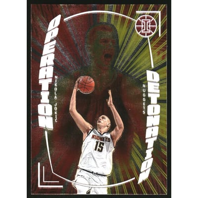 2021-22 Panini Illusions Operation Detonation Asia Red and Yellow #5 Nikola Jokic