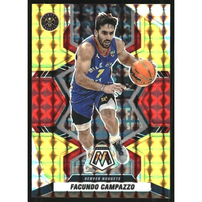 2021-22 Panini Mosaic Mosaic Choice Fusion Red and Yellow #110 Facundo Campazzo