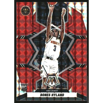 2021-22 Panini Mosaic Mosaic Red #271 Bones Hyland DEB