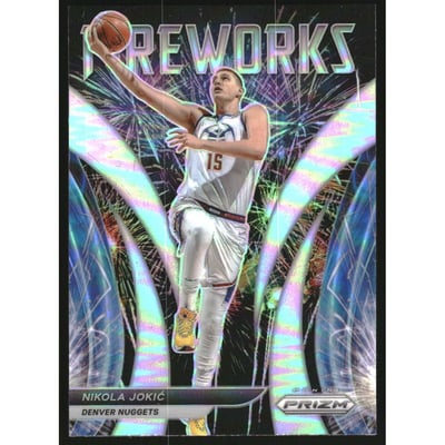 2021-22 Panini Prizm Fireworks Prizms Silver #5 Nikola Jokic