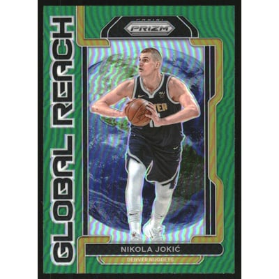 2021-22 Panini Prizm Global Reach Prizms Green #3 Nikola Jokic