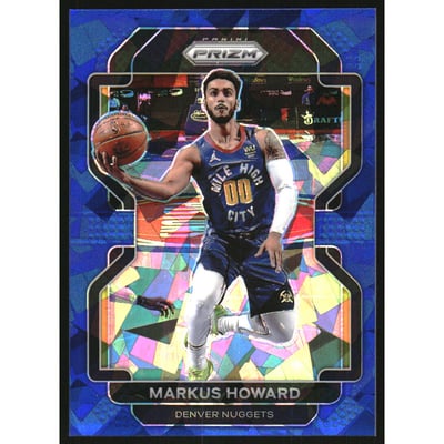 2021-22 Panini Prizm Prizms Blue Ice #218 Markus Howard