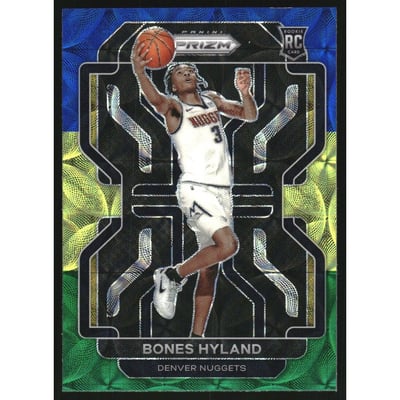 2021-22 Panini Prizm Prizms Choice Blue Yellow and Green #302 Bones Hyland