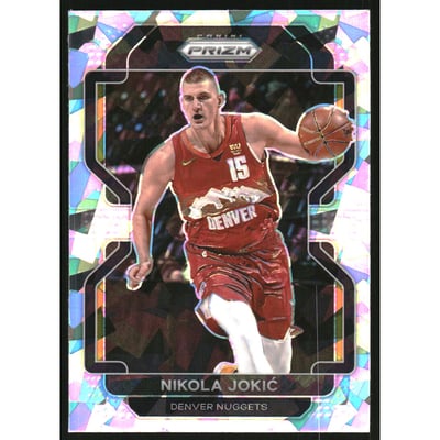 2021-22 Panini Prizm Prizms Ice #32 Nikola Jokic