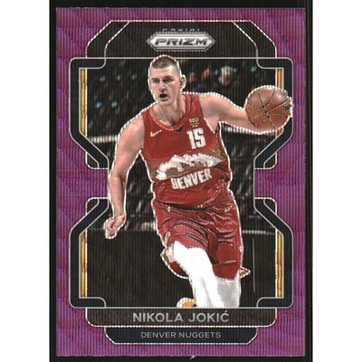 2021-22 Panini Prizm Prizms Purple Wave #32 Nikola Jokic