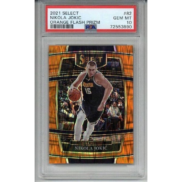 2021 Panini Select Concourse Orange Flash Prizm #82 Nikola Jokic 
