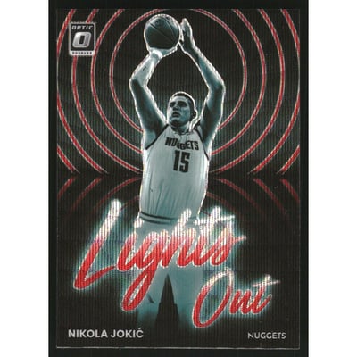 2022-23 Donruss Optic Lights Out Red Wave #5 Nikola Jokic