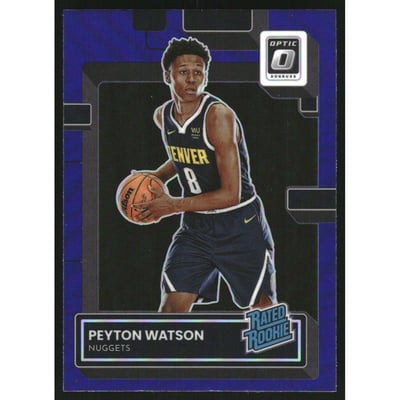 2022-23 Donruss Optic Purple #223 Peyton Watson RR
