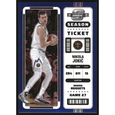2022-23 Panini Contenders Optic Blue #28 Nikola Jokic