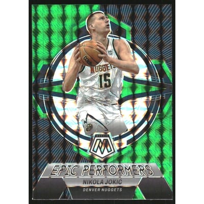 2022-23 Panini Mosaic Epic Performers Mosaic Green #3 Nikola Jokic