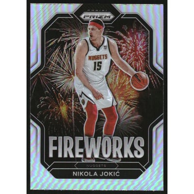2022-23 Panini Prizm Fireworks Prizms Silver #18 Nikola Jokic