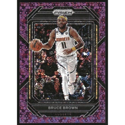 2022-23 Panini Prizm Prizms Fast Break Purple #40 Bruce Brown