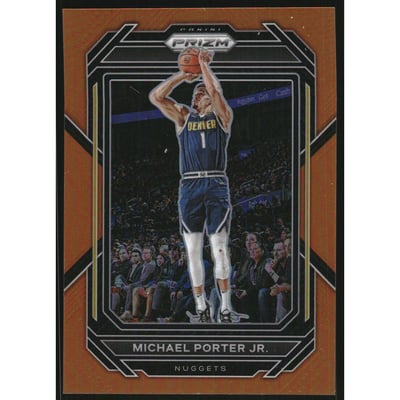 2022-23 Panini Prizm Prizms Orange #28 Michael Porter Jr.