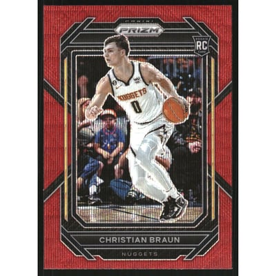 2022-23 Panini Prizm Prizms Ruby Wave #223 Christian Braun