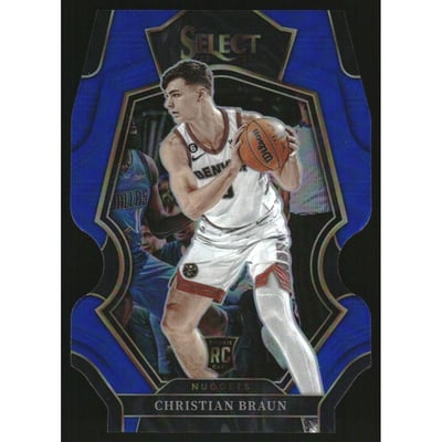 2022-23 Select Prizms Blue Die Cut #195 Christian Braun