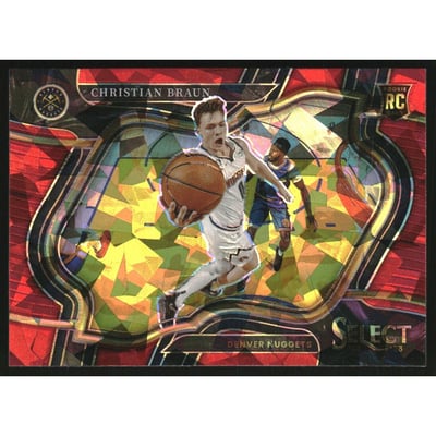 2022-23 Select Prizms Red Cracked Ice #272 Christian Braun