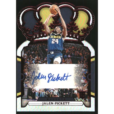 2023-24 Crown Royale Rookie Crown Autographs Red #19 Jalen Pickett