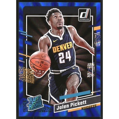 2023-24 Donruss Holo Blue Laser #217 Jalen Pickett