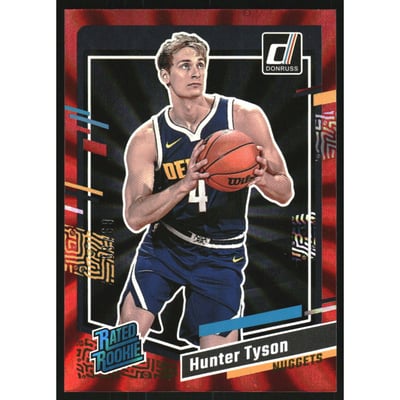 2023-24 Donruss Holo Red Laser #201 Hunter Tyson