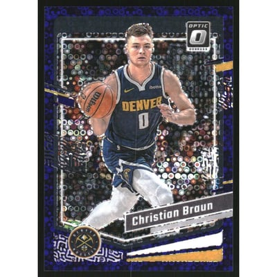 2023-24 Donruss Optic Fast Break Purple #60 Christian Braun