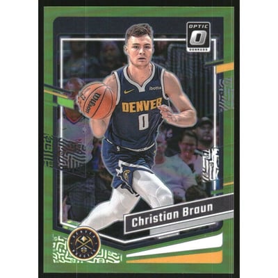 2023-24 Donruss Optic Lime Green #60 Christian Braun
