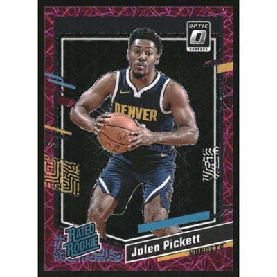 2023-24 Donruss Optic Pink Velocity #215 Jalen Pickett RR