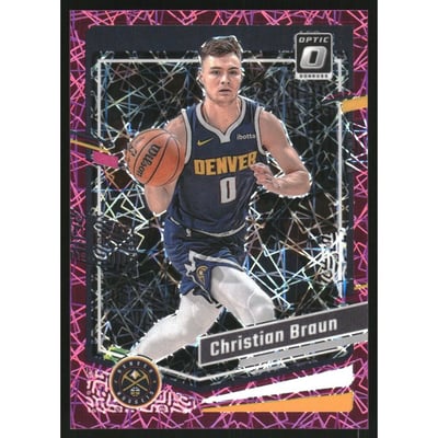 2023-24 Donruss Optic Pink Velocity #60 Christian Braun