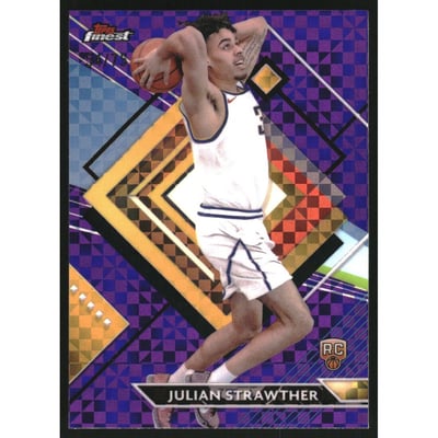 2023-24 Finest Purple Checkerboard Refractors #294 Julian Strawther R